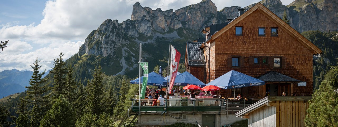 7. etapa Orlí stezky: Erfurter Hütte, © Tirol Werbung/Jens Schwarz
