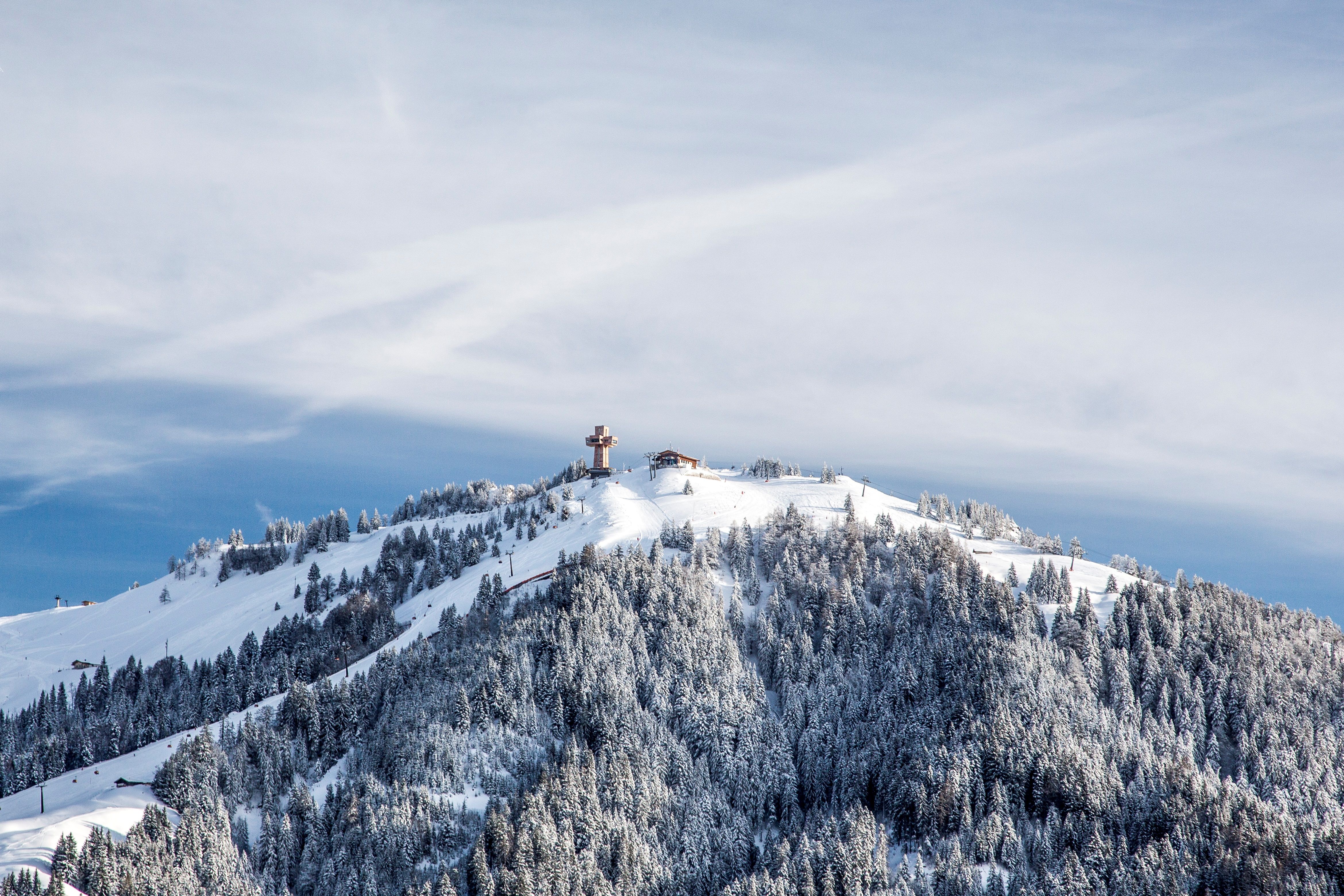 Jakobskreuz auf der Buchensteinwand im Winter