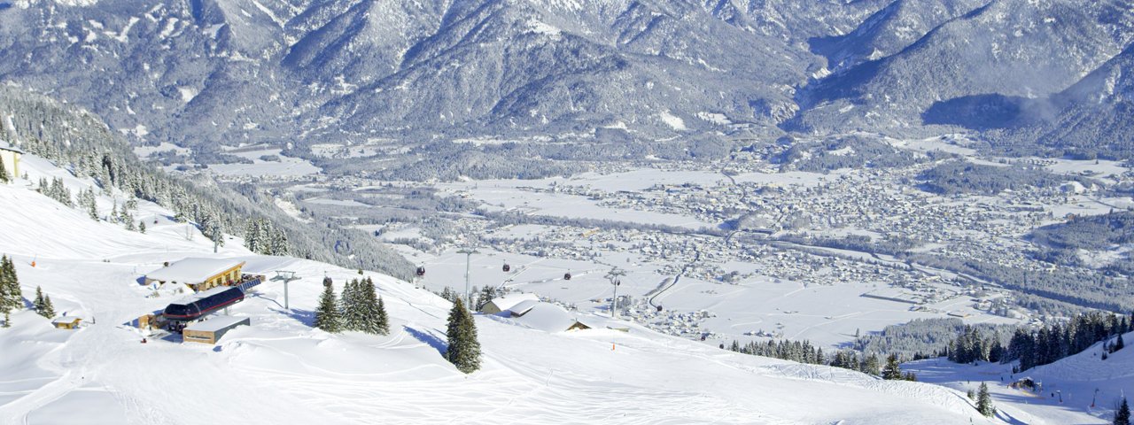 Ski areál Hahnenkamm v Reutte, © Naturparkregion Reutte/Robert Eder