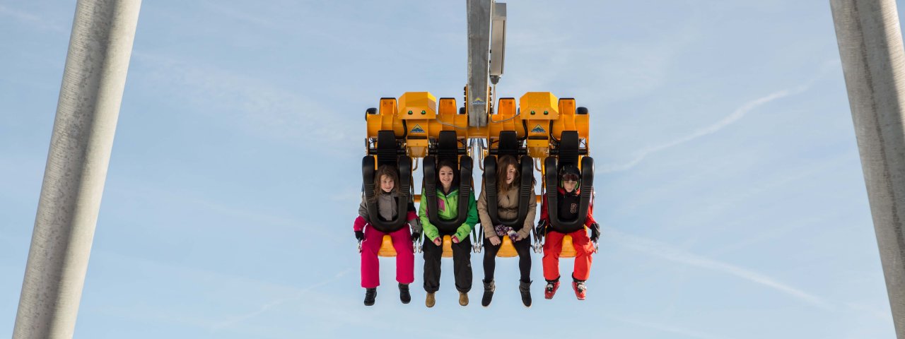 Houpačka Skyswing v letním Funparku Fiss, © TVB Serfaus-Fiss-Ladis/Andreas Kirschner