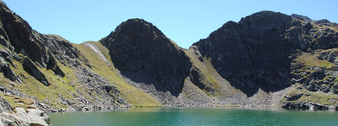 Jezero Schwarzsee s pohořím Villgraten v pozadí, © Osttirol Werbung