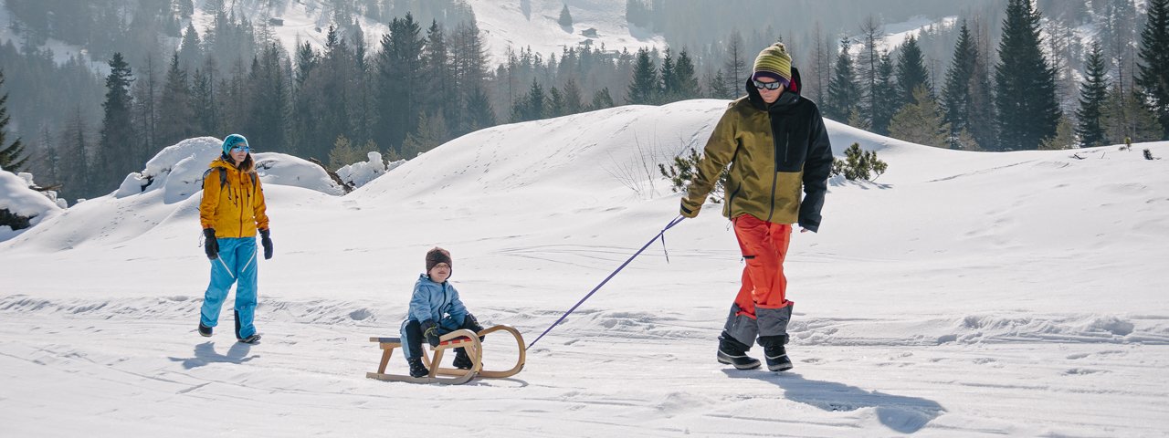 Sáňkování ve Východním Tyrolsku, © Tirol Werbung/Hans Herbig